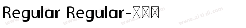 Regular Regular字体转换